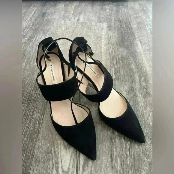 Adolfo Dominguez black heels size 10 - Picture 1 of 3